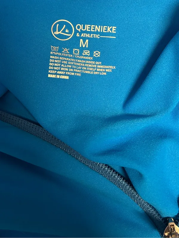 Queenieke Cobalt Blue Athletic Fitted Zip Up Jacket - size M - MSPR $39.99!! - Image 4