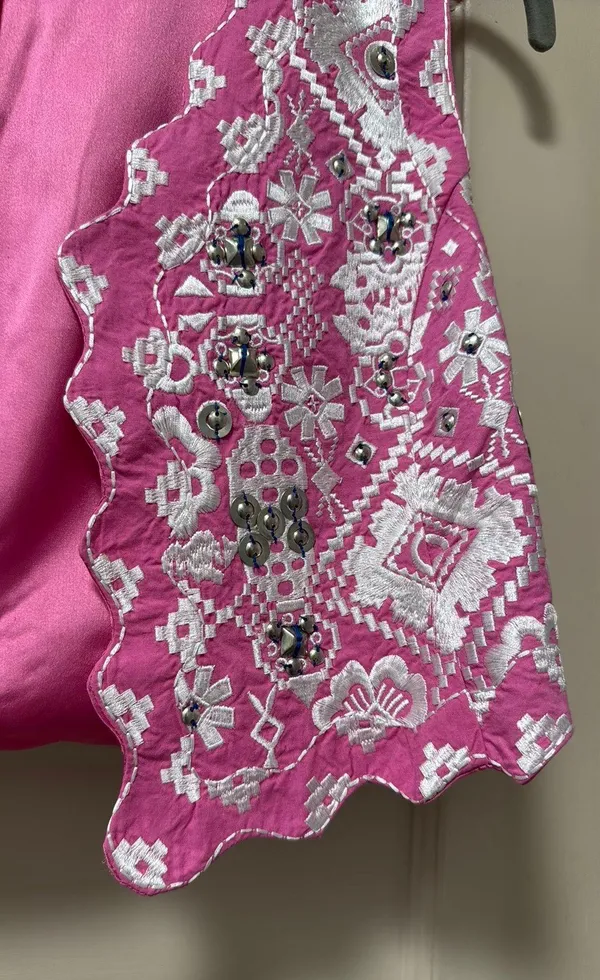 Free People Embroidered Bohemian Vest - Image 9