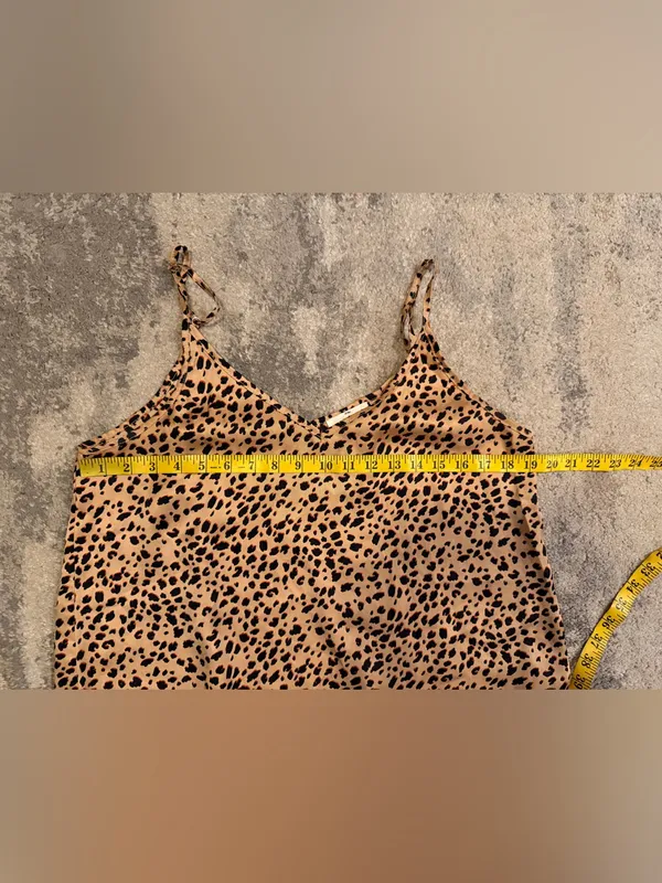 Entro Leopard Print Top  - Tan  with Black Spots - Image 5