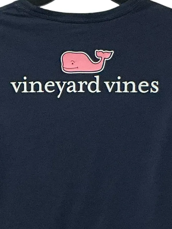 VINEYARD VINES Whale Logo Tee M 16” p2p Navy EUC - Image 8