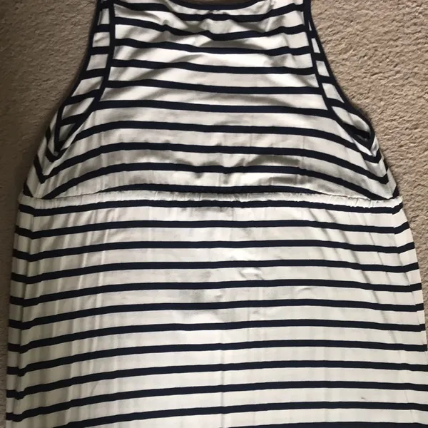 Striped‎ stretch tie waist midi dress - Image 6