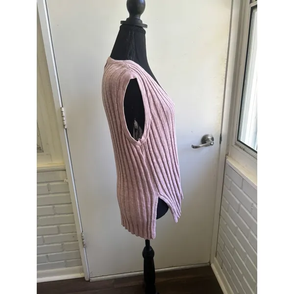 Free People FP Beach Veda‎ Ribbed Sweater Vest Small boho oversized layered - Image 3
