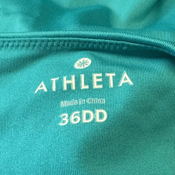 Athleta 903763 Womens Ruched Racerback Bra Tank Top Size 36DD Teal‎ Stretch Yoga - Image 3