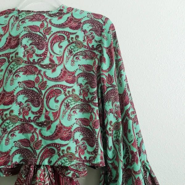 Anthropologie Valdior Boho Bohemian Belle Sleeve Paisley Top Set - Image 8