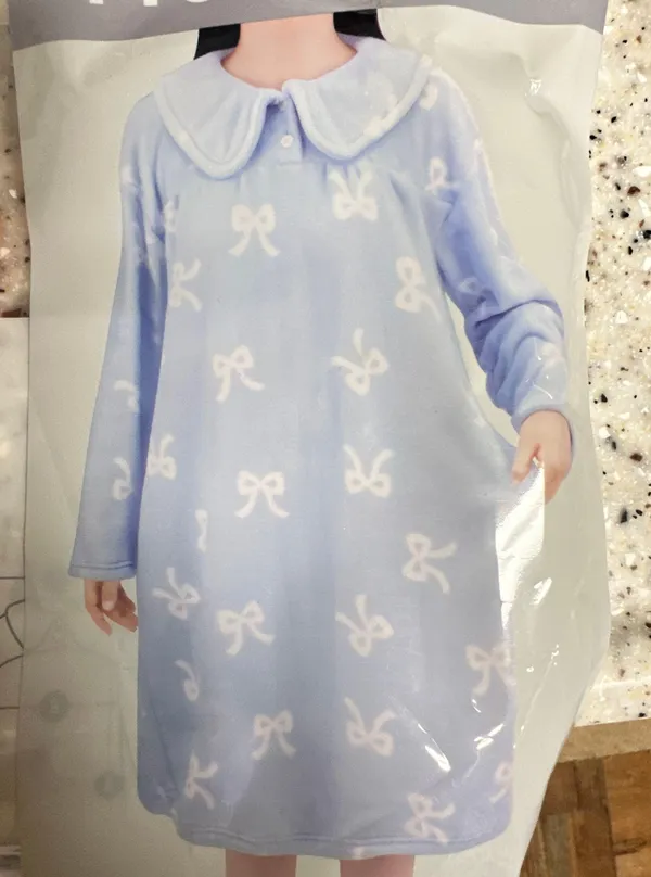 Fuzzy Night Gown /sleepwear Blue - Image 3
