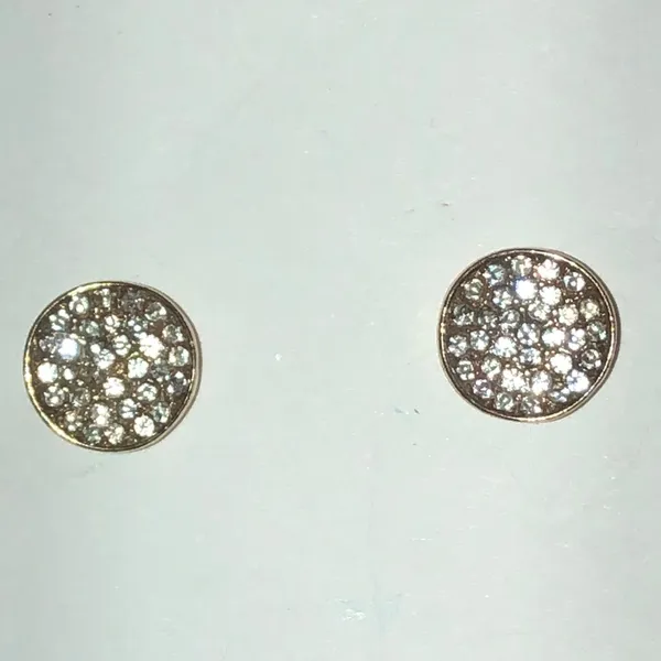 Elegant Gold Tone CZ Rhinestone Boho Stud Earrings - Image 2