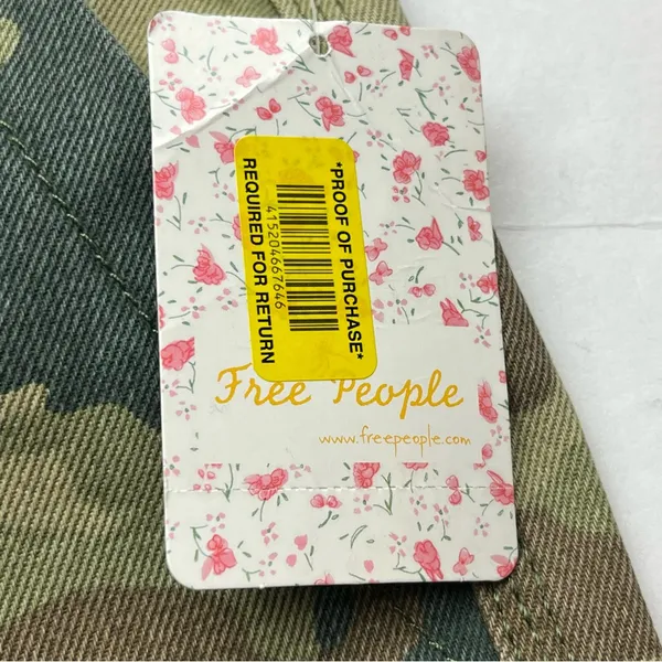 We The Free Free People Remy Camouflage Crop Jeans 25 High Rise Green‎ Camo Pants Denim NEW - Image 5