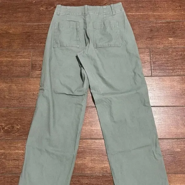 A New Day high waisted wide leg stretch pants Olive Green Coastal Size 2 - Image 2