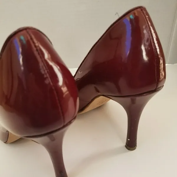 Charles David dark red peep toe heels #1-b - Image 6