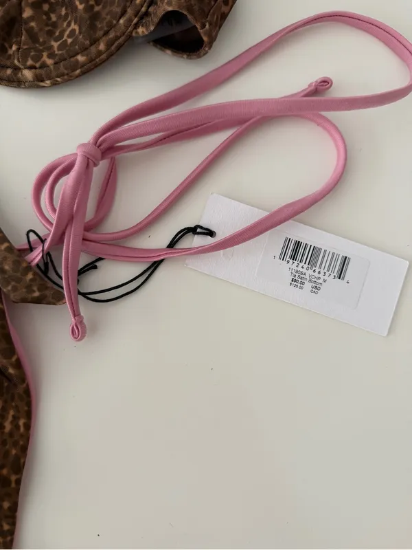 Frankie's Bikinis Brown Leopard Bikini Reversible - Image 5