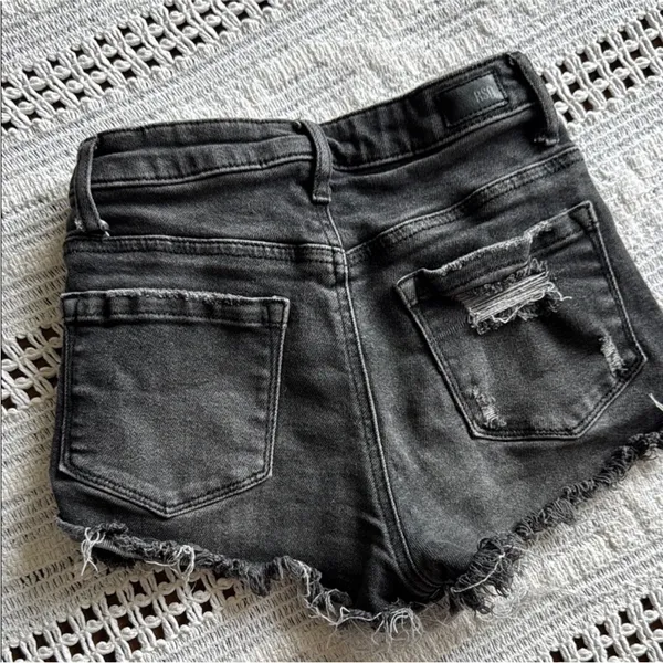 Tilly's RSQ Dark Gray Distressed Jean Shorts - Image 3