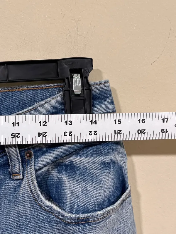 Abercrombie & Fitch 90s straight ultra high rise classic Blue denim SZ 6 Regular - Image 4