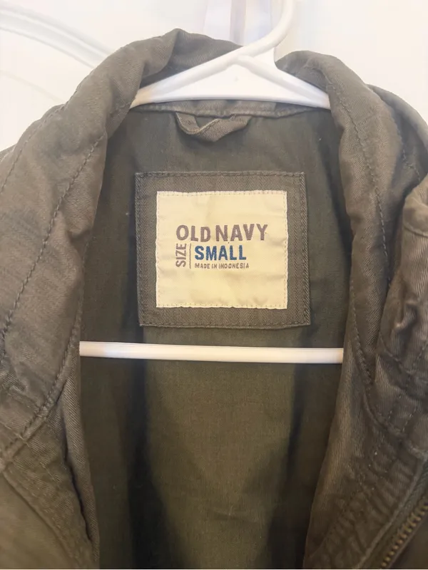 Old Navy Unisex Army Green Military Field Jacket - Image 4