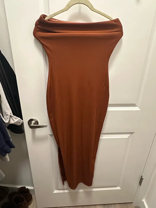 Brown Strapless Dress  - Image 2