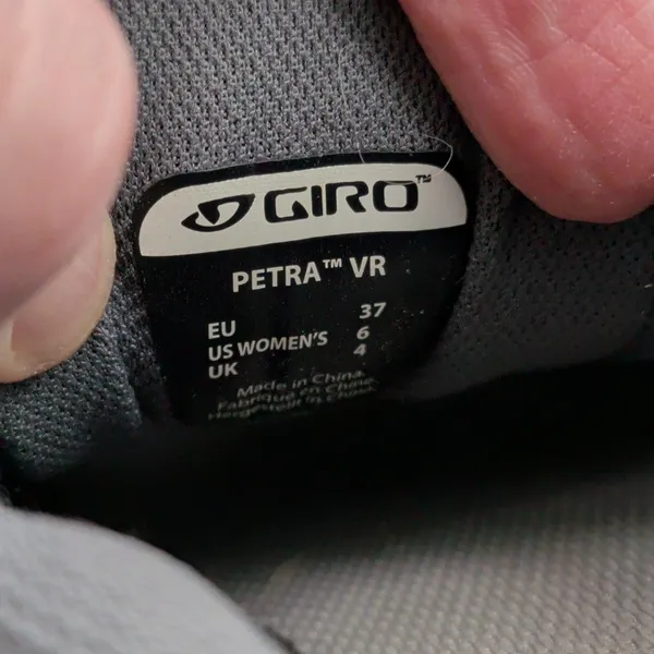Giro Petra VR Womens‎ Mountain Bike Shoes Grey Blue Vibram Sole Size 6 EU 37 - Image 8