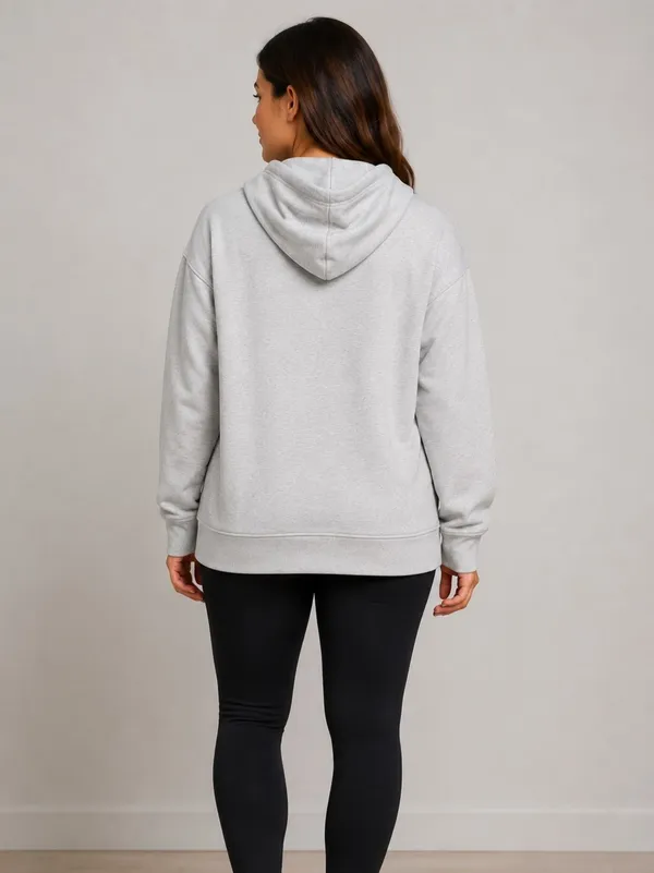 Ugg Kyree Gray Micro Terry Hoodie Size Large - Image 2
