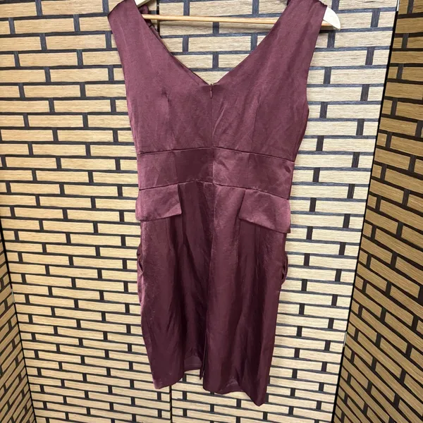 Nanette Lepore Brown Satin Dress Size‎ 4 - Image 3