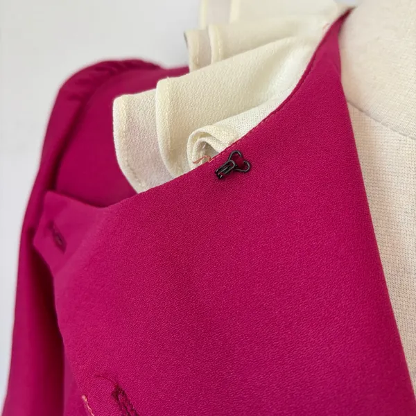 Vintage 70s 80s Pink and White Short Sleeve Midi Dress - Image 15