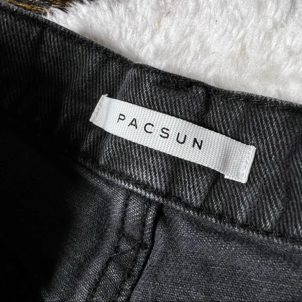 PacSun Black Distressed High Rise Straight Black Jeans - Image 11