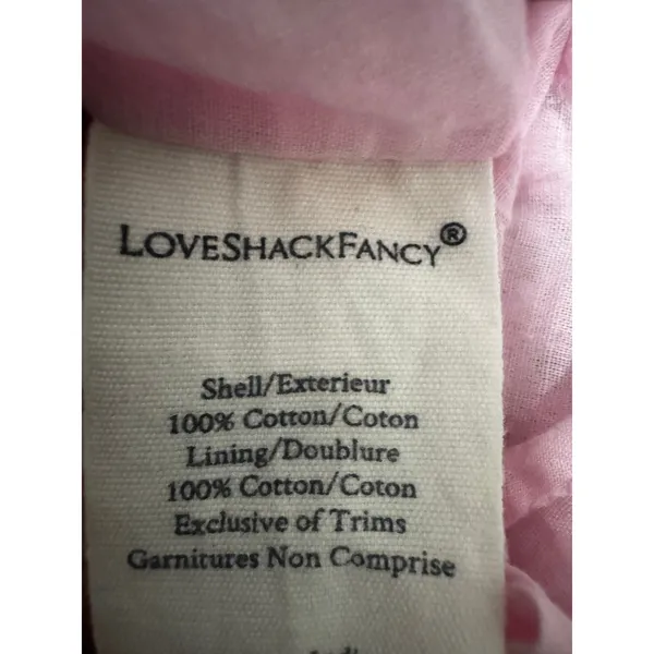 LoveShackFancy "Natasha" Dress in Juicy Plum, Tiered Lace Trim Mini, Size XXL - Image 6