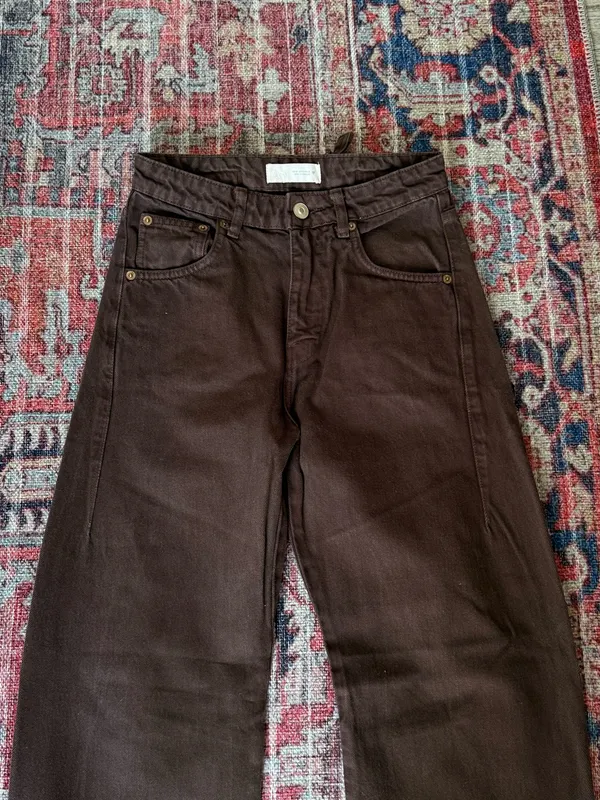 ZARA Brown Jeans High-Rise - Image 6