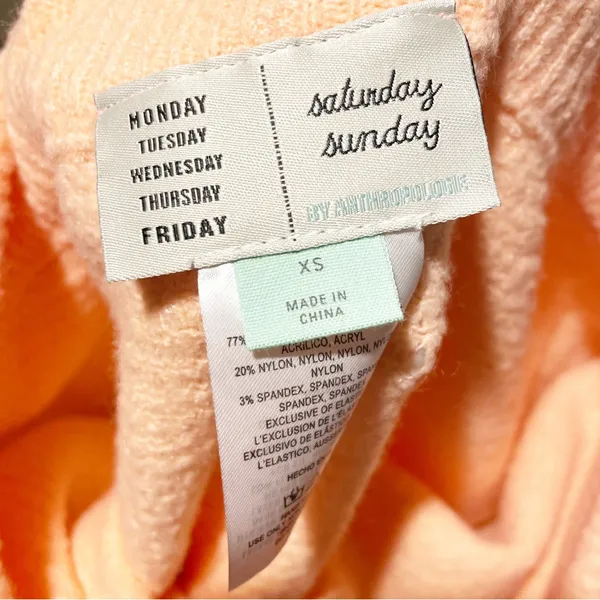 Anthropologie Saturday Sunday XS Orange Brenna Soft Fuzzy‎ Pull on Lounge Short - Image 4