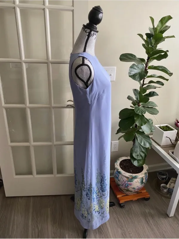 Authentic Y2K vintage Jessica Howard sheer floral maxi dress size 6 - Image 3