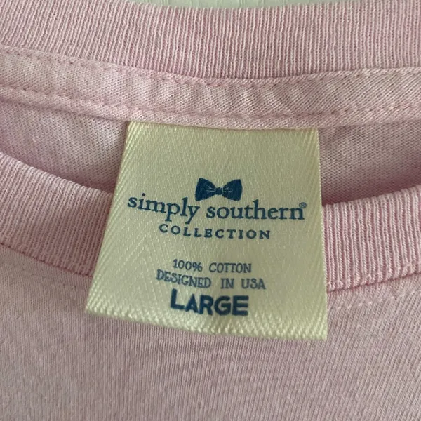 Simply Southern Pink TShirt Valentines Size L - Image 3