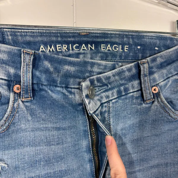 American Eagle Next Level Stretch Crossover Waist Curvy Super High Rise Flare 4S - Image 4