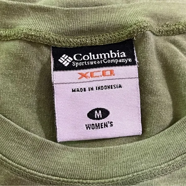 Vintage 90s-Y2K Columbia X.C.O. Short Sleeve Stretch Tee Green M - Image 3