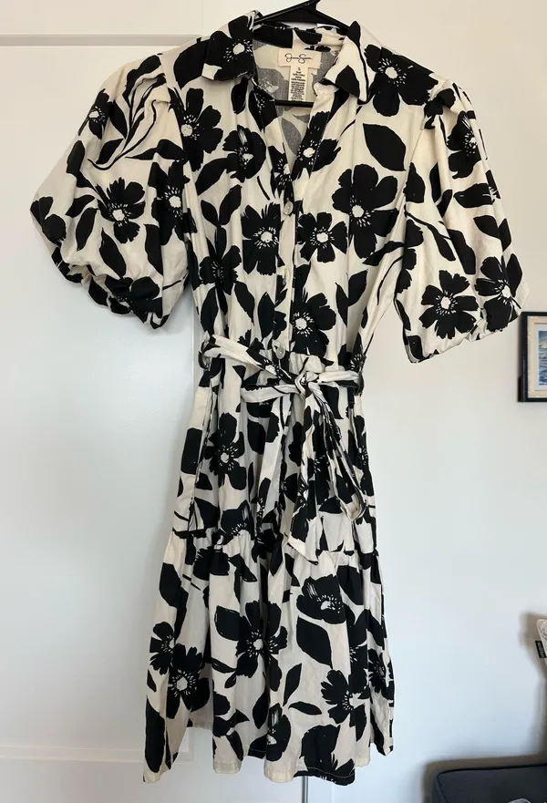 Jessica Simpson Floral Dress Puff Sleeve - Image 2