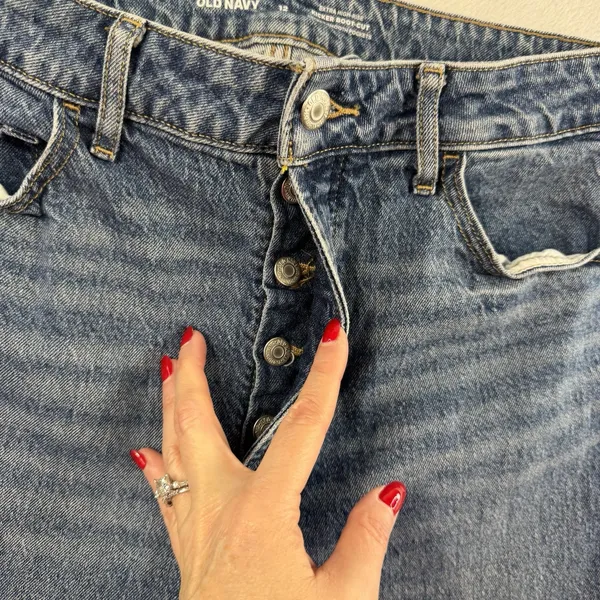Old Navy 12 Kicker Bootcut Jeans Extra High-Rise Smooth Pockets‎ Stretch Raw Hem - Image 5