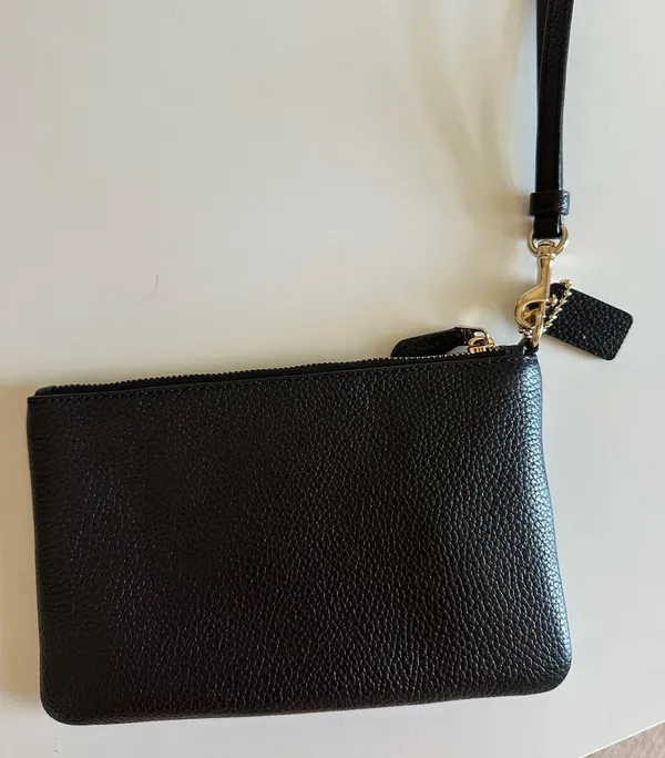 Coach Wristlet Leather Black - Image 2