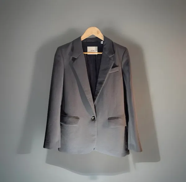 Aritzia Wilfred Crepette Blazer jacket XS Gray - Image 6