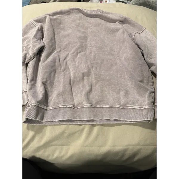 Free People x Falling Forward Washed Purple Slouchy Destroyed Sweatshirt L - Image 2