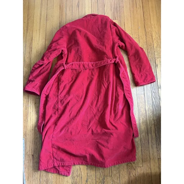 Victoria's Secret Robe Womens M/L Red Terry Cotton Kimono Belted Sleepwear - Image 8