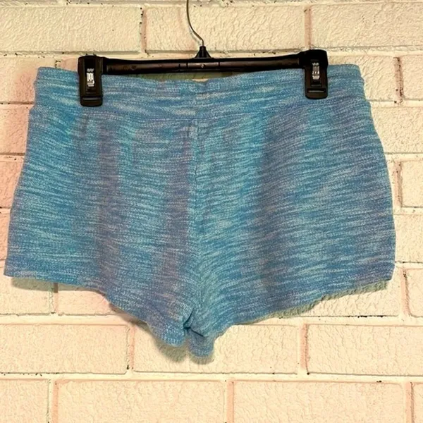 Aerie- Heather Blue Boho Cotton Shorts with Drawstring & Stripes- Size Medium - Image 2