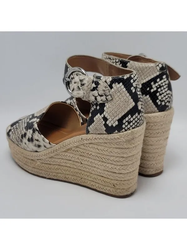 Nine West Adell Snakeskin Espadrille Wedge Heel Ankle Strap Sandals Size 7.5 - Image 12