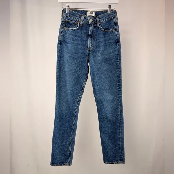 AGOLDE‎ Merrel High Rise Organic Cotton Jeans in Blue Size 24 - Image 4