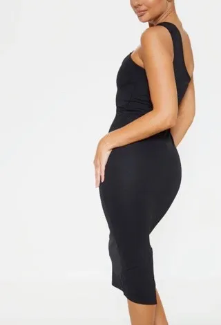 Pretty Little Thing Black One Shoulder Dress - Image 4