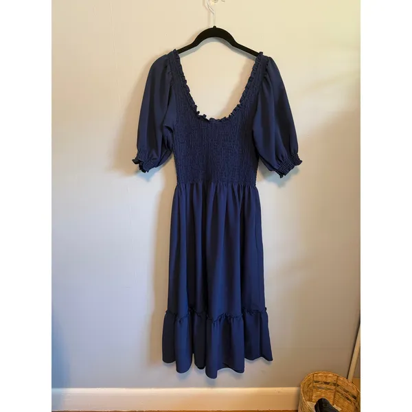 Hill House Home The Louisa Nap Dress Navy Size Small Midi Dress - Image 9
