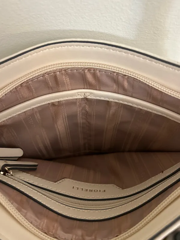 NWT Fiorelli Anna Soft White Cream Textured Pebbled Faux Leather Crossbody Bag - Image 9