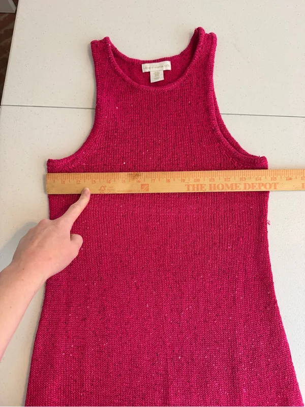 House of Harlow HOH1960 Magenta pink Sequins Knit Maxi Dress size medium summer - Image 6