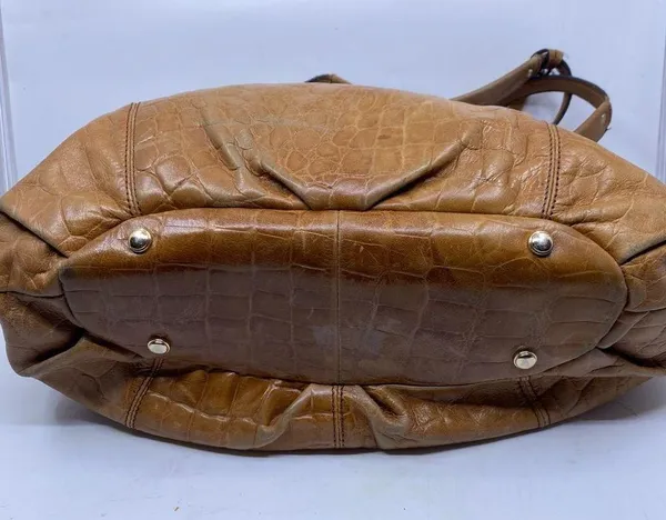 B. Makowsky Aligator Print Large Sholder Bag - Image 6