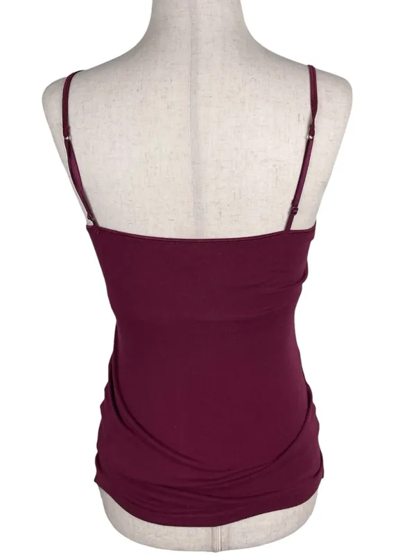 Vintage Y2K Aeropostale Sequin Lace Cami Tank Top Burgundy Pink Fairycore Fairy - Image 2