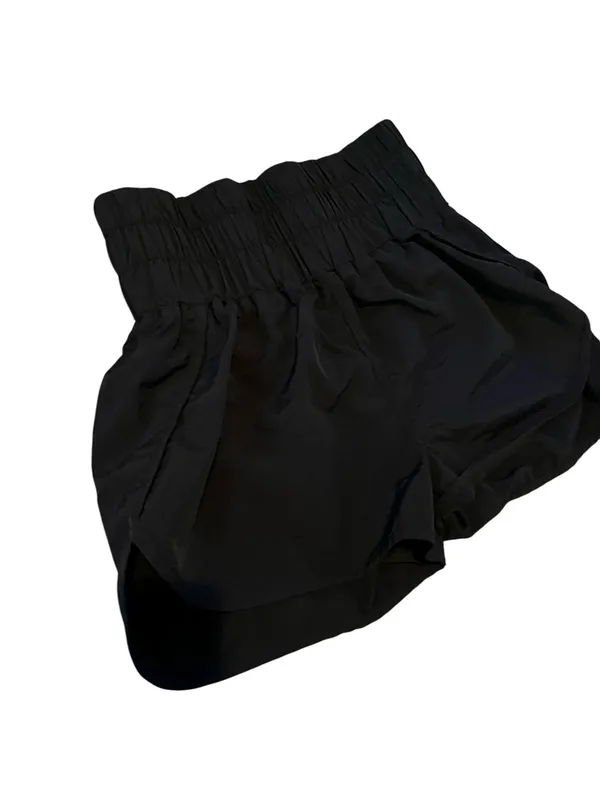 Zenana Outfitters Black Elastic-Waist Athletic Ruffle Shorts - Image 4