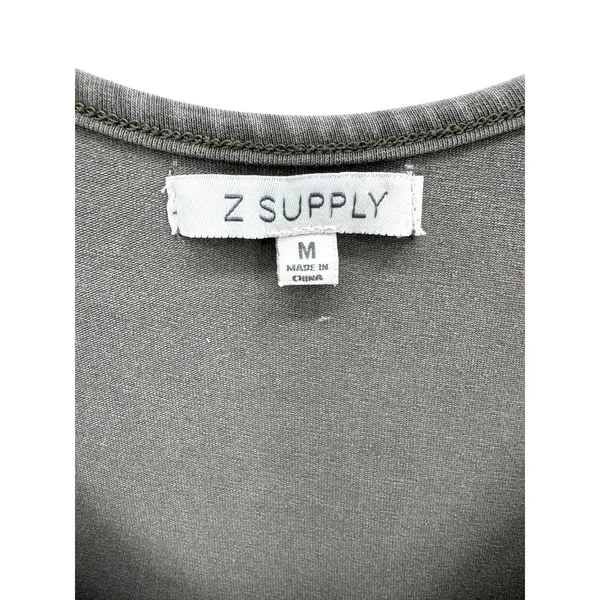 Z Supply Gray Sleeveless Jumpsuit Drawstring Waist Cotton Blend Size M‎ Lounge - Image 2
