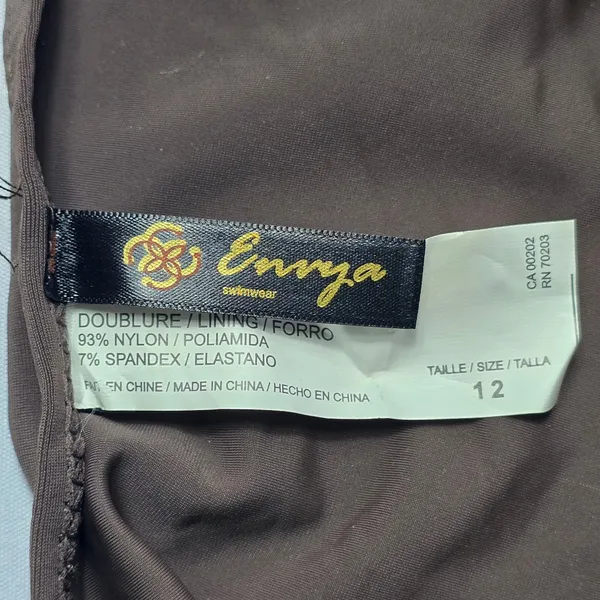 Envya Brown Swim Beach Cheeky Flirty Boho Bikini Bottom L‎ Large 12 - Image 7