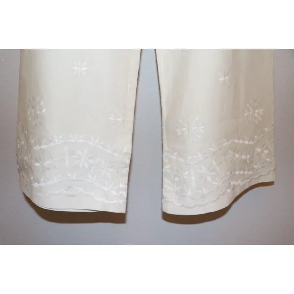 Zara embroidered wide leg trouser pants - Image 10