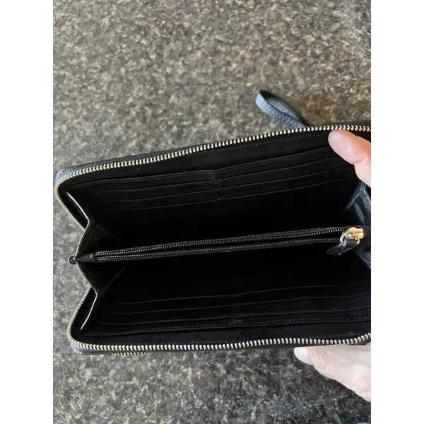 Coach Prk‎ Leather Double Acc Zip Black $258 - Image 4